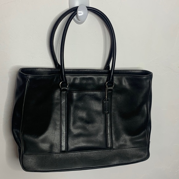 Coach Bags Coach Black Leather Tote Laptop Bag Style K85333 Cp4418